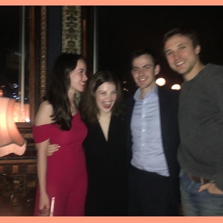 (L-R) 'The Chronicles of Narnia' stars Anna Popplewell, Georgie Henley, Skandar Keynes and William Moseley in a blurry photo during an event in December 2018.